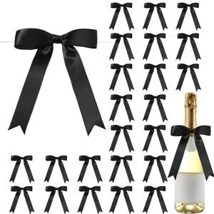 lot 14245 image: Riceshoot 24 Pcs Satin Ribbon Twist Tie Bows 5x7ftft Large Decorating Ribbon Gift Bows Christmas for Gift Wrapping Champagne Bottle Cake Treat Bag Wedding Birthday Party Decoration