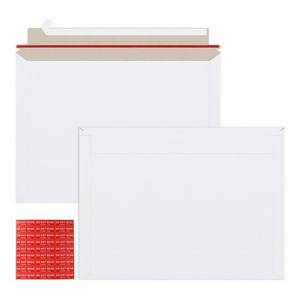 lot 15811 image: zmybcpack 50 Pack 10x13.5 inch Rigid Mailer Self Seal Photo Document Mailers Stay Flat White Cardboard Envelopes White Photography Mailers for Papers,Photos, Document