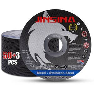 lot 15818 image: JINSINA Cut Off Wheels 53 PCS, 6 Inch Metal and Stainless Steel Cutting Wheel, Fast Cutting Disc for Angle Grinder (6 x 116 x 78inch) 503pcs