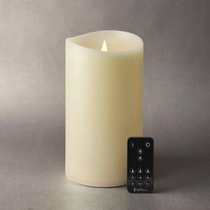 lot 15821 image: Softflame Flameless LED Candles with Remote Control, 5x 9.5inFlickering 3D Moving Flame Battery Operated Candles in Real Wax Shell for Indoor Use, Home Decor Ivoryin