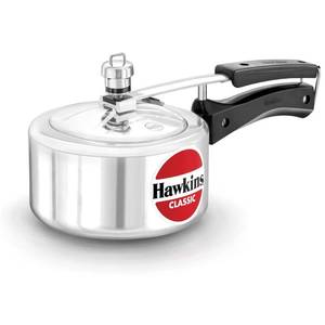 lot 15835 image: Hawkins Aluminium 1.5 Litre Classic Pressure Cooker,Best Inner Lid Cooker,Small Cooker,Silver(Cl15)