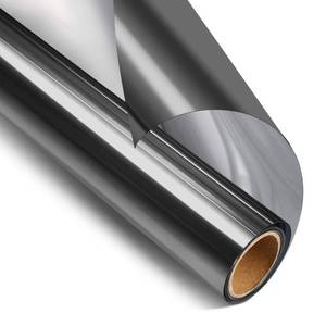 lot 16411 image: STATINT Privacy Window Film One Way Mirror Glass Tint Heat Control Sun UV Blocking Sliding Door Tinting Reflective Static Cling for Home, Black-Silver, 17.5 Inch X 6.5 Feet