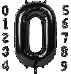 lot 16421 image: Number 0 Balloons 40 Inch Black Number Balloons for 10 20 30 40 50 60 70 80 90 100 Numbers Balloon Birthday Decorations Wedding Event Baby Shower