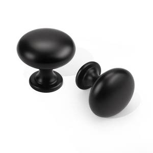 lot 16434 image: NIZADO 10 Pack Black Kitchen Cabinet Knobs, 1-316 Inch(29.5mm) Matte Black Drawer Knobs,Solid Round Dresser Knobs,Black Dresser Drawer Handles, Modern Knobs for Dresser Drawers