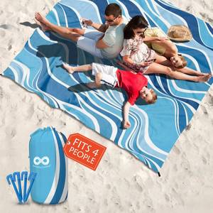 lot 16436 image: Everlasting Comfort Large Outdoor Picnic Blanket Waterproof 80� x 80� 6.7ft x 6.7ft � Foldable Mat for Picnics, Camping, Beach, Grass Park � Sandproof Travel Blankets and Essentials, Blue