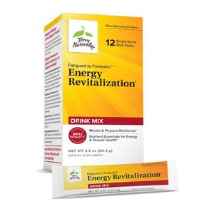 lot 16437 image: Terry Naturally Fatigued to Fantastic Energy Revitalization - Drink Mix for Energy with L-Tyrosine, Vitamins A, D3, E and B - Supports Heart Health - 12 Individual Packets (12 Servings)