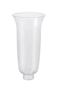 lot 17245 image: Aspen Creative Clear 23067-01 Flare Shaped Transitional Style Replacement Glass Shade, 1-12 Fitter Size, 9in high x 3-34in Diameterin