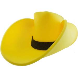 lot 17263 image: FUNSTITUTION Cowboy Hat, Giant Foam Cowboy Hat - Oversized Hat - Silly, Crazy and Funny Hats for Adults and Kids - Huge Hat - Yellow Hat