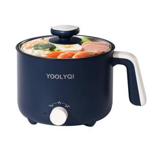 lot 17266 image: YOOLYQI Hot Pot Electric  1.5L Mini Ramen Cooker with 2 Temp Settings, Portable Lazy Pot Dorm, Office Must Have for RamenNoodlesSoupOatmeal