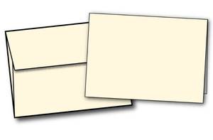 lot 17270 image: Blank 5 X 7in Greeting Cards and Envelopes - IvoryCream - Heavyweight 80lb Cover Paper - InkjetLaser Printer Compatible - For Making Invitations, Greeting Cards - 100 Cards and Envelopesin