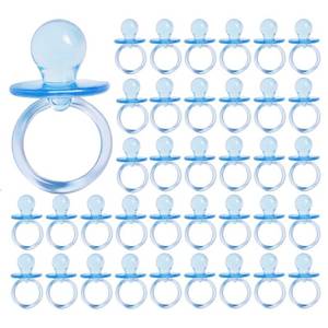 lot 17274 image: Adorox 2.5in Blue Acrylic Baby Pacifier Shower Favor (Blue (36 Pieces))