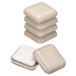 lot 18168 image: uxcell Furniture Sliders, 12Pcs 1 - Plastic Self-Adhesive Square Sliding Pads, Chair Glides for Carpeted Tile Vinyl Hardwood Floors (Grey)in