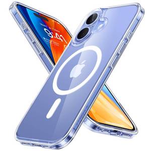 lot 18176 image: TORRAS for iPhone 16 Plus Case, Compatible with MagSafe Military-Grade Drop Tested Translucent Magnetic Slim Protective Case for iPhone 16 Plus Anti-Fingerprint Anti-Scratch 6.3, Clearin