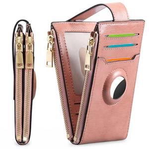 lot 18213 image: FALAN MULE Womens Wallet Genuine Leahter Bifold Credit Card Holder with Built-in Integrated Case