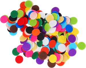 lot 8440 image: Playfully Ever After Mixed Felt Circles - 100 Pack