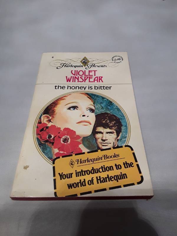 lot 10659 image: The Honey is Bitter by Violet Winspear - Vintage Harlequin Romance