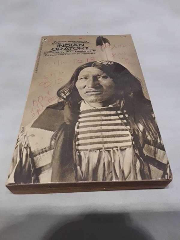 lot 10739 image: Indian Oratory Famous Speeches by Native American Chieftains (1972)
