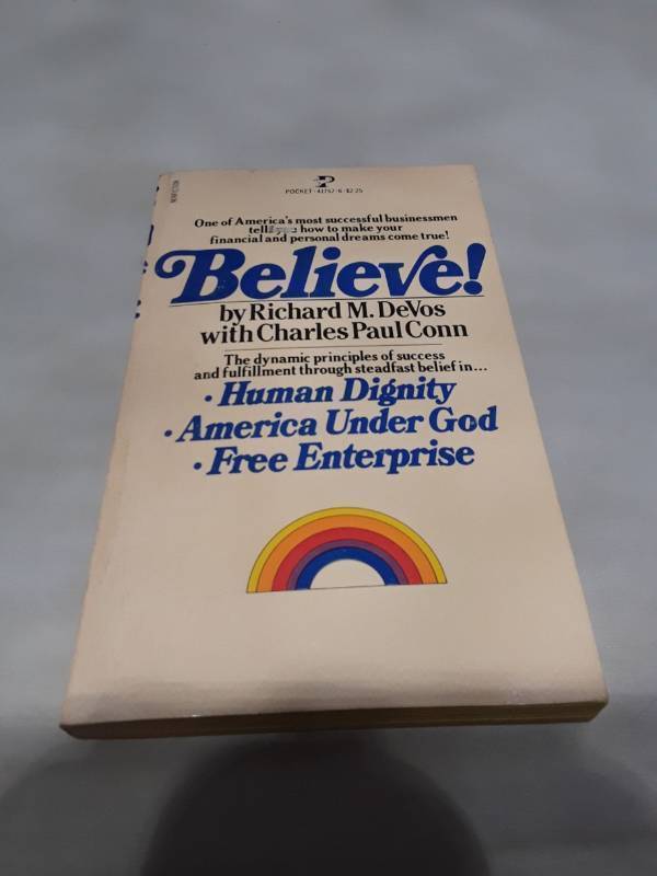lot 10821 image: Believe by Richard M. DeVos - 1975 First Edition Paperback