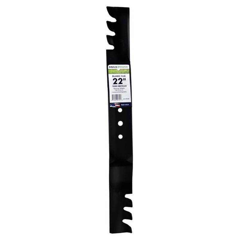 lot 9729 image: Commercial Mulching Blade for 22 in. Cut Toro Recycler Mowers Replaces OEM #s 108-9764-03 and 131-4547-03 - Retail $21