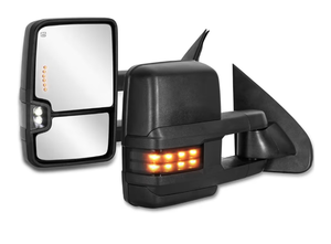lot 983 image: Power Heated Towing Mirrors LED Compatible for 2014-2019 Chevy Silverado GMC Sierra 1500 2500 HD 3500 HD Pair Set-Black Not for Diesel Truck
