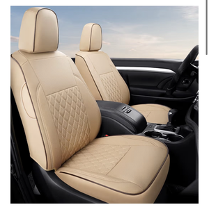 lot 984 image: GIANT PANDA Customized Full Set Car Seat Covers Fit for Toyota Highlander LE,XLE,Limited,Hybrid 2015 2016 2017 2018 2019 - Three Rows Model, 8 Seats,Faux Leather - (Beige)