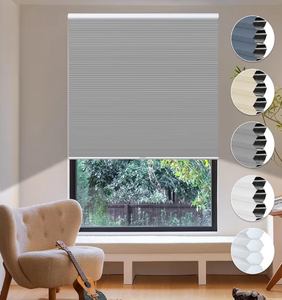 lot 985 image: HOMEDEMO Blackout Cellular Shades Cordless, Honeycomb Shade Blinds, Thermal Insulated Noise Reduction for Windows Inside & Outside Mount Grey-Blackout 35 W x 38 H
