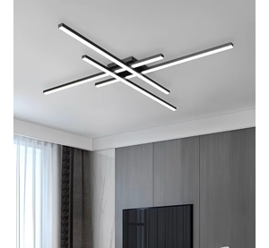 lot 994 image: Modern Light Fixture, Modern LED Ceiling Lights, Ceiling Light Fixture for Hallway, Entrance, Cafe,Living Room, Bedroom, Corridor, Porch, Passage Light Fixtures (Black (4-Lights))