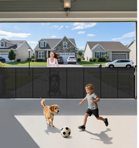 lot 1036 image: 236 Retractable Baby Gates Extra Wide, 42 Extra Tall Retractable Dog Gate, 20 FT Black IndoorOutdoor Retractable Gate with Reinforcement Rods for Garage, Doorways, Stairs, Decks, Driveway, Patio