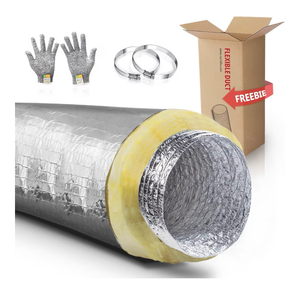 lot 1046 image: 6 in. x 25 ft. Insulated Flexible Duct R4.2 Silver Jacket, 6 - Flexible Ductwork - Ducting & Venting