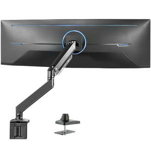 lot 1059 image: VIVO Aluminum Single Pneumatic Monitor Desk Mount  Fits Ultrawides up to 49