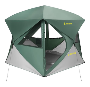 lot 1083 image: Camping Tent, 4 Person Tent for Camping, Setup in 60 Seconds, 4 Person Pop up Tents, Hub Tents, Water-Resistant, Windproof, Instant Cabin with Removable Floor, Portable