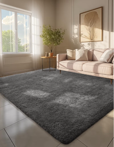 lot 1089 image: Ophanie 6x9 Area Rugs, Upgrade Non-Slip Fluffy Soft Rugs for Living Room, Large Shag Grey Fuzzy Plush Rug, Gray Shaggy Big Carpets for Bedroom, Kids Boys Girls Dorm Nursery Home Decor Aesthetic