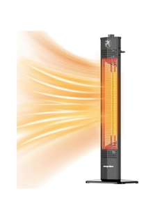 lot 1098 image: Encyclpo Patio Heater for Outdoor Use,1500W Infrared, 36 in Portable Tower Heater, 3 Levels, IPX5 Waterproof, Tip-Over&Overheat Protection for Garage, Indoor, Large Room, Backyard, Home