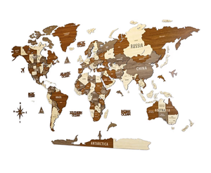 lot 1116 image: Colorfull Worlds, Multilayer 3D Wooden World Map, Travel Map States and Capitals, Wall Decor For New House, Gift For Travelers, Office Decor, Birthday Present,Living Room Decoration (M, Mixed)