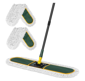 lot 1136 image: Commercial Dust Mop for Floor Cleaning with Replacement Mop Pads, Heavy Duty Industrial Large Floor Wet Dry Mop for Cleaning Office Garage Hardwood Warehouse Factory Mall
