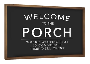 lot 1158 image: Welcome To Our Porch Sign, Wooden Front Porch Wall Decor, Outdoor Rustic Farmhouse Home Decor