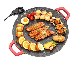 lot 1171 image: AORAN Indoor Grills Electric Smokeless �� Nonstick Electric Griddle for Indoor Use, Compact & Versatile Cooking for Steaks, Pancakes, and BBQ