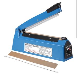 lot 1183 image: Impulse Heat Sealer Manual Bags Sealer Heat Sealing Machine 12 Inch Impulse Sealer Machine for Plastic Bags PE PP Bags with Extra Replace Element Grip