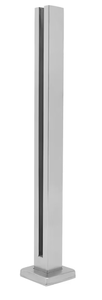 lot 1187 image: Glass Railing Post, 35.8in 304 Stainless Steel Balustrade End Post Indoor & Outdoor Guardrails Glass Stair Railing Post System for Balustrade Balcony Deck Stairs