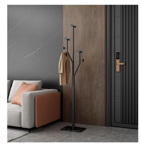 lot 1188 image: Freestanding Coat Rack Tree-shaped Metal Coat Tree with Heavy Duty Marble Base Corner Clothing Rack for Bedroom Entryway Hallway 14.96 x 10.24 x 68.9 Inches (Black)