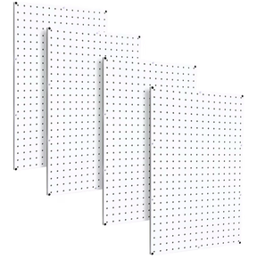 lot 1216 image: WallPeg Pegboard Kit - 4 Each 24x16 White Pegbaord Panels - Made in The USA
