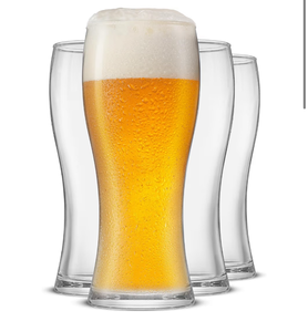 lot 9987 image: 22ct Lot of 16oz Beer Glasses with Carrying Tray