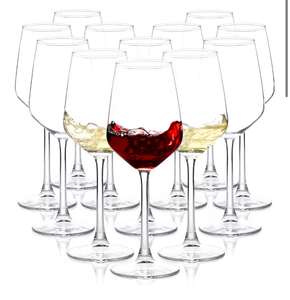 lot 9989 image: Mixed lot of Glassware, pint glasses, wine goblets (22ct) with carrying case
