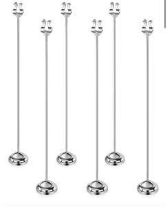 lot 9996 image: Stainless Steel Cocktail Stirrers - Set of 12, 8in