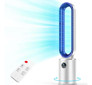 lot 1242 image: Bladeless Tower Fan 38 Standing Floor FanQuiet Tower Fan, 24 Speeds, with Remote, Powerful Floor Fan, Low Noise, 60° Swing, 12H Timer, LED Display, with Auto Off, Portable
