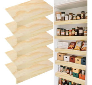 lot 1247 image: 30 x 16 Inch Wooden Shelf Covers 5 Pack,Wire Rack Covers for Pantry Wood Shelf Liners-0.2 inch Thick,Removable Wood Shelves Covering Weight Pantry Shelf Cover for Closet Kitchen Pantry Bathroom
