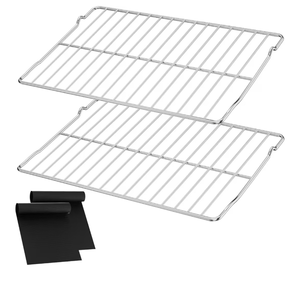 lot 1277 image: UPGRADE 316496201 Oven Rack Replacement-304 Stainless Steel Compatible with Frigidaire Kenmore Range Oven Racks, Flat Heavy Duty Stove Wire Rack Parts 24.2 x 16,Comes 2ps Non-Stick Oven Liners