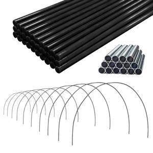 lot 1285 image: Garden Greenhouse Hoops Kit 15 Sets -2-Section Design, 8ft Grow Tunnels Poles Plant Raised Beds, 30 Pcs 4ft Solid Fiberglass Support Stakes 15 Metal Connectors -Quick Assembly No Loose Parts (Black)