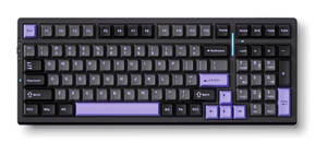 lot 1302 image: MCHOSE G98 PRO Wireless Mechanical Keyboard, Tri-Mode Connection Gaming Keyboard, Hot Swappable Custom Gasket Structure, Pre-lubed Linear Switches, Double Shot PBT Keycaps RGB LED Backlit Purple&Black