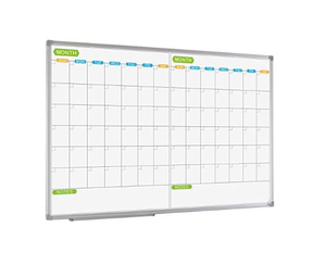 lot 1312 image: JILoffice Magnetic Dry Erase Calendar Whiteboard, 2 Month White Board Planner 36 X 24 Inch, Silver Aluminum Frame Wall Mounted Board for Office Home and School